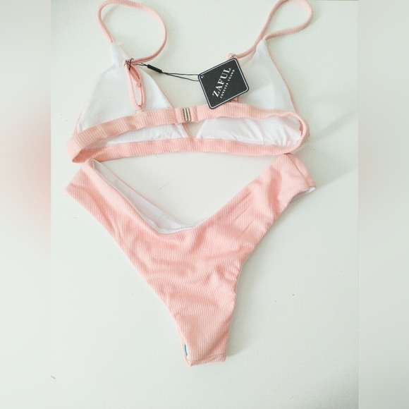 Zaful 2 Piece Bikini Pink Size Large New - Picture 5 of 7